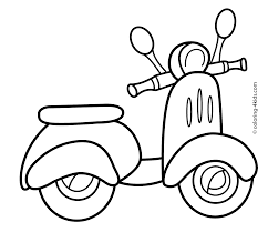 Scooter Transportation Coloring Pages For Kids Printable Free Valentine Coloring Pages Coloring Pages For Kids Coloring Pages