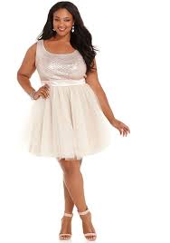 Trixxi Plus Size Plus Size Sequined Tulle A Line Dress Plus Size Evening Gown A Line Dress Dresses