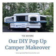 Camper diy popup camper remodel camper beds camper renovation travel camper jayco we purchased a 2005 jayco swift pop up camper and went right to work to restore the pop up camper. Our Diy Pop Up Camper Makeover Design Ideas A Pretty Life In The Suburbs