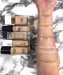 Foundation Comparison Of The Five Foundations I Ve Tested In My Recent Blog Post Foundation Makeuphaul Maybellin Wish Makeup Eye Candy Makeup Makeup Dupes