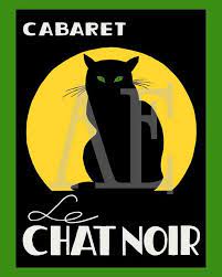 Vp 214a Vintage Poster Art 8x10 Print Cabaret Chat Noir The Black Cat Yellow Moon Vintage Poster Art Vintage Posters Black Cat