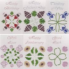 Sympathy card front, lily of the valley, lilies. Stitching Cards Lily Of The Valley Pattern Stitching Cards