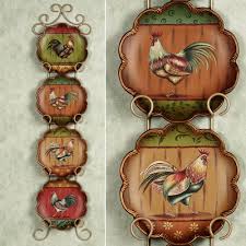 King Of The Barnyard Rooster Decorative Plate Set Rooster Kitchen Decor Rooster Decor Rooster Kitchen