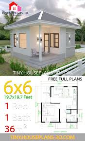 1 bedroom house plans work well for a starter home, vacation cottages, rental units, inlaw cottages, a. Small House Plans 6x6 With One Bedroom Hip Roof Tiny House Plans Small House Architecture Small House Design Tiny House Design