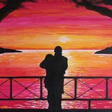 How to paint a sunset. Romantic Sunset Painting By George Bryan Ward