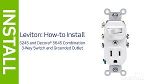From the wall switch a 2 conductor cable is used to provide power to two electrical receptacle outlets. Leviton Presents How To Install A Combination Device With A Three Way Switch And A Receptacle Youtube