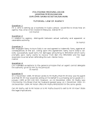 (gaji permulaan ialah pada gred n29: Tutorial Law Of Agency
