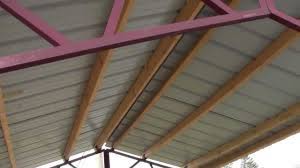 It has the same slope as the standard trusses but with a flat apex. Steel Trusses For Utility Buildings Diy Youtube