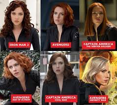 Black Widow S Hair In Each Movie Marvelstudios