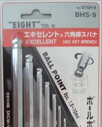 eight tool bhs 9 球型長型內六角扳手9支組裝1 522 53456810mm price nt 750 eight tool bhs 9 球型長型內六角扳手9支組裝1 硬度h r c 5560優良材質專業熱處理調節硬度和韌性的 hex