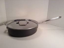 All Clad Ltd 2 Hard Anodized Saute Pan 4 Qt Black Factory Second W New D5 Lid Saute Pan All Clad Saute