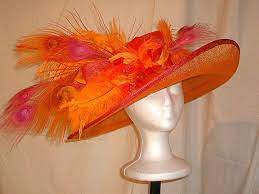 I Just Made This Gorgeous Orange And Fuschia Kentucky Derby Hat Today Award Winning Design In By Chamb Kentucky Derby Hat Orange And Fuschia Kentucky Derby