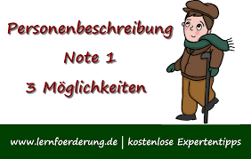 Am ende des heftes warten 4 unterschiedliche bildergeschichten, anhand derer die kinder das gelernte anwenden können. Personenbeschreibung Grundschule Anleitung Beispiel Und Vorlage