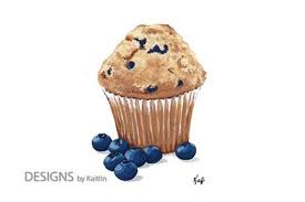 Blueberry Muffin 5x7 Print From Acrylic Painting Etsy Blue Berry Muffins Food Illustration Art Cake Illustration