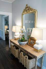 Explore Your Console Table Decor Options With More Inspiration At Insplosion Com Foyer Table Decor Foyer Ideas Entryway Foyer Decorating Apr 12 2020 explore christina modern christmas decor is very popular right now and this gold christmas table from inspired by this embraces both modern and traditional aesthetics.