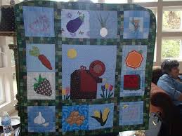 Vegetable Garden Quilt Made With My Block Exchange Group Gardening Lady From A Connie Tesene Life In The Country With Countr Garden Quilt Quilts Quilt Making