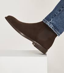 Suede is leather with a soft , slightly rough surface. Tenor Brown Suede Leather Chelsea Boot Reiss