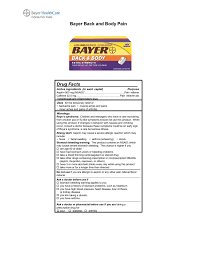 Print these coupons easily at home. Bayer Back And Body Pain Drug Facts