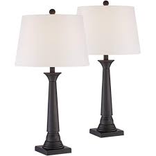 Nice little lampneeded a little lamp for child's bedroom but not too expensive and this one fits the bill nicely5. 360 Lighting Modern Table Lamps Set Of 2 Deep Bronze Tapered Column Off White Drum Shade For Living Room Family Bedroom Bedside Target