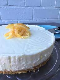 Lemon Cheesecake With A Biscuit Base No Bake Dessert Desserts No Bake Desserts Cheesecake