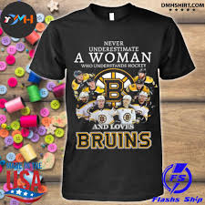 Nhl boston bruins fanatics branded home breakaway jersey shirt womens. Official Never Underestimate A Woman Who Understands Hockey And Love Boston Bruins Shirt Hoodie Sweater Long Sleeve And Tank Top