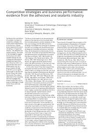 ✅ en son döviz kuru oranını kontrol edin! Pdf Competitive Strategies And Business Performance Evidence From The Adhesives And Sealants Industry
