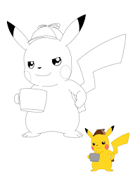 Use our special 'click to print' button to send only the image to your printer. Detective Pikachu Drinks Coffee Coloring Pages 2 Free Coloring Sheets 2020
