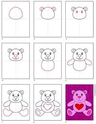 Whenever i try to imagine how the bear got on the bicycle in the first place, i burst out a loud laugh. Draw An Easy Teddy Bear Art Projects For Kids