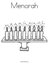 Hanukkah coloring pages menorahs family holiday Menorah Coloring Page Twisty Noodle