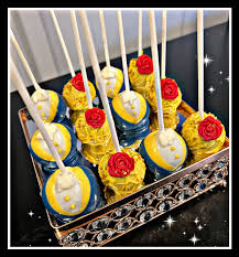 Belle themed cake pops, beauty cake pops, beast cake pops, rose cake pops