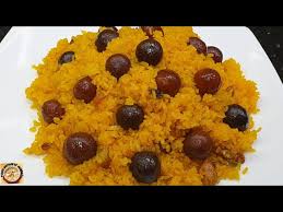 Mansaf is served on a large serving platter over khubz (arabic flat bread) and. Jorda Rice Shahi Jorda Recipe Eid Dessert Food Safari By Nusrat Youtube