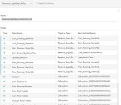 Calculated fields missing from list of data source fields, but show in the  list of available fields in worksheets.