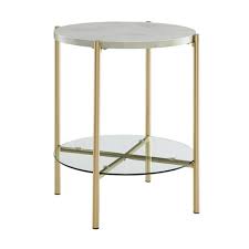 Urban loft 2 rounded drawer chest, grey. 20 Mid Century Round Side Table White Marble Gold Saracina Home Target
