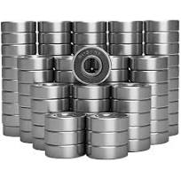 100 PCS 608-2RS Ball Bearing - Double Rubber Sealed Shielded Miniature Deep  Groo
