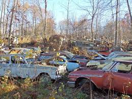 Last Call For Parts At Hillard S Auto Salvage In Michigan Abandoned Cars Barn Find Cars Junkyard Cars