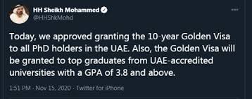 Here's all you need to know about the uae long term visa and more. Uae Golden Visa How To Get Dubai 10 Year Residency Visa With Graduate School Degree Doctor Of Philosophy And Oda Qualifications Bbc News Pidgin