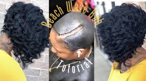 This fun curly weave hairdo features messy sculpted curls that have been tousled to give the hair a naturally windswept finish. How To Do A Quickweave Curly Beach Wave Bob No Leave Out On A Protective Cap Detailed Tutorial Youtube