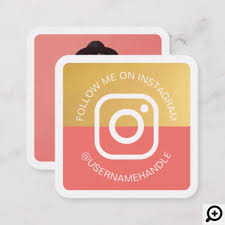 Use our online editor to customize your business card with your chosen colors and other elements to make your contact info stand out from the rest. Modern Social Media Instagram Follow Me Photo Square Business Card Moodthology Papery