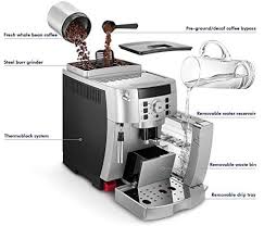 Looking for a home coffee maker that can grind beans as well as make perfect espresso? De Longhi Magnifica Xs Fully Automatic Espresso Machine With Manual Cappuccino System 13 8 Ecam 22 110 Sb Buy Online At Best Price In Uae Amazon Ae
