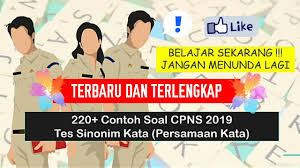 Mulai dari conto soal psikotes bank, contoh soal 1. 220 Soal Cpns Tes Sinonim Kata Persamaan Kata Youtube