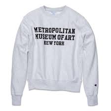 This Classic Champion Sweatshirt Boasts The Name Of The Metropolitan Museum Of Art In An Unmistakable Colleg Sweatshirts Champion Sweatshirt Unisex Sweatshirt