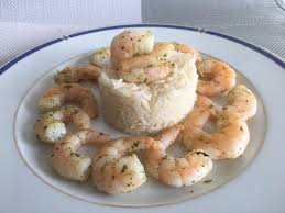 Gambas En Persillade Et Riz Blanc