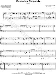 Iwas trying to find any sheet music for bohemian rhapsody but it was really hard back then and it tookweeks! Toms Mucenieks Bohemian Rhapsody Easy Sheet Music Piano Solo In Bb Major Download Print Easy Sheet Music Sheet Music Piano Sheet Music Free