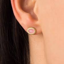 Pink moonstone are accessible in multiple varieties and are available for complete. Gold Mini Oval Pink Moonstone Vintage Studs Olivia Brown Com