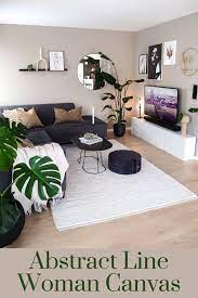 Abstract Woman Line Drawing Home Room Design Minimalist Living Room Cute Living Room
