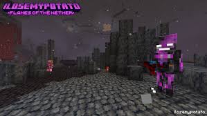 I decided to set myself the task of adding all the things, weapons and mobs from minecraft dungeons to vanilla minecraft. Dungeons Replicas Flames Of The Nether Minecraft Pe Mods Addons