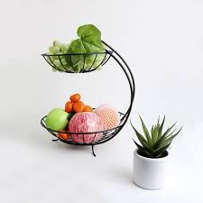Gourmet basics by mikasa 5219530 madam metal stacking/nesting rectangular basket with acacia lid, antique black gourmet basics by mikasa. Metal Fruit Basket Rack Living Room Fruit Drain Basket Home Iron Fruit Bowl Storage Basket Desktop Buy From 6 On Joom E Commerce Platform