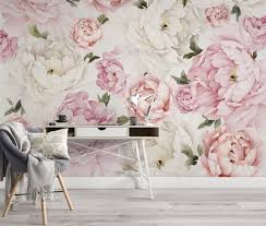 With lush flowers, saturated colors, and a long life (these perennials can live up to 100 years!), peonies get all the attention when in bloom. Pink And White Peony Flowers Peonies Floral Murals Modern Etsy Peony Wallpaper Floral Mural Pink Wallpaper