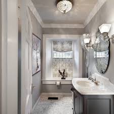 This lighting solution creates an even spread of light, preventing shadows and splotches ceiling lights are great for general (ambient) lighting for the whole bathroom. Powder Room Ceiling Light Fixture Ideas Photos Houzz