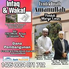 Waktu pengajian mulai pukul 8.00 pagi hingga 12.00 tengah hari. Pondok Pengajian Turath Amanullah Dana Pembangunan Amanullah